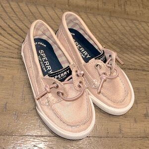 Toddler size 7 rose gold Sperry shoes